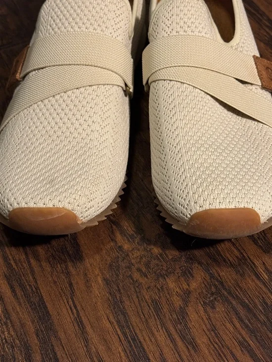 Born Women's Knit Slip-On Sneakers in Cream with Tan Accents - Picture 7 of 12